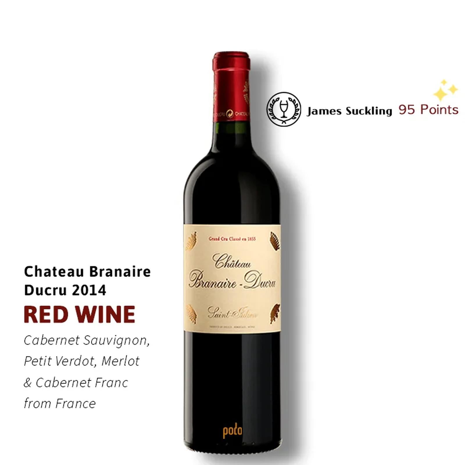 RED WINE Chateau Branaire Ducru Saint Julien (Grand Cru Classe) Vinho tinto 750mL FRANCE