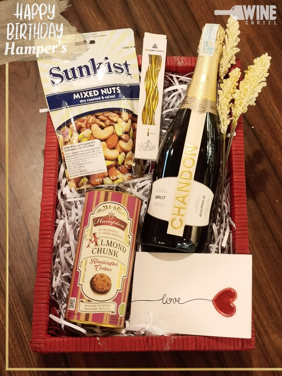 HAMPERS Gift Set Ulang Tahun Birthday Pack Domaine Chandon Brut 750ml AUSTRALIA