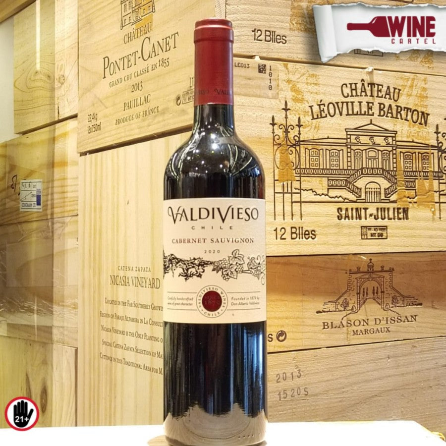 RED WINE VALDIVIESO Cabernet Sauvignon Chilean Wine 750mL CHILE