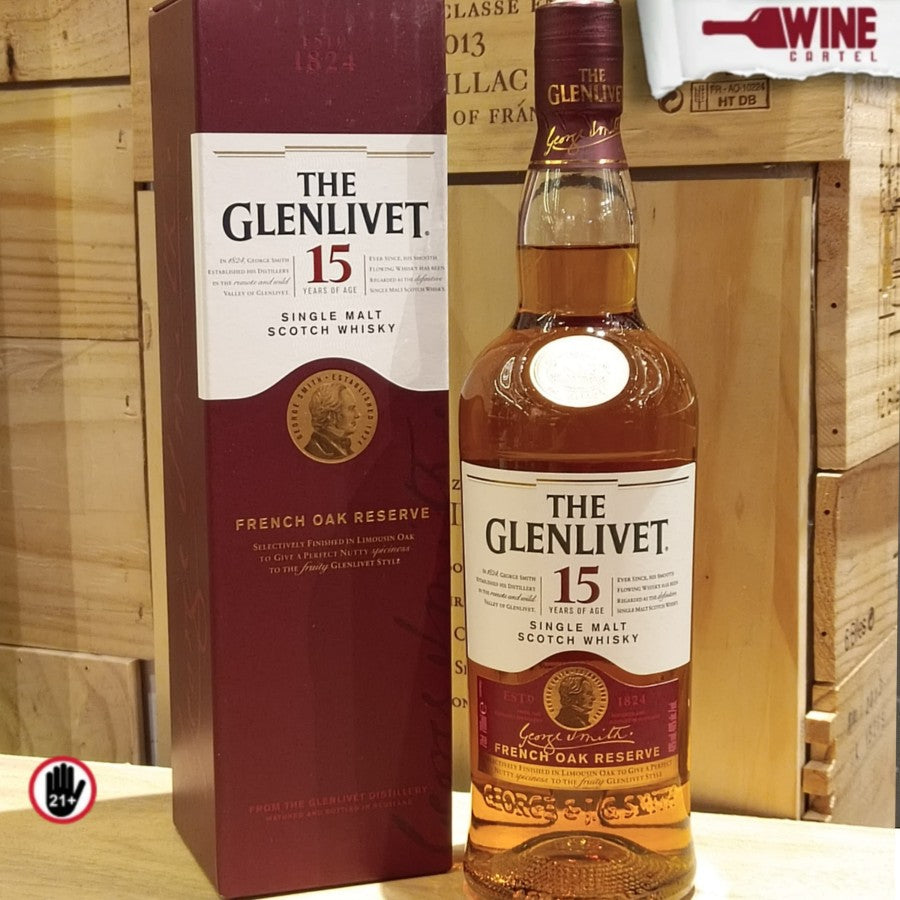 WHISKY Glenlivet 15 Years Old Single Malt Scotch Whisky 700ML SCOTLAND