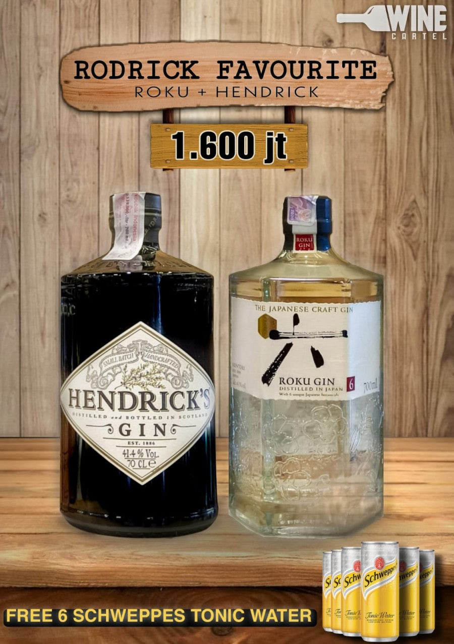 BUNDLING Roku Gin - Hendrick Gin Hendricks Gin FREE 6 Tonic Water SCOTLAND