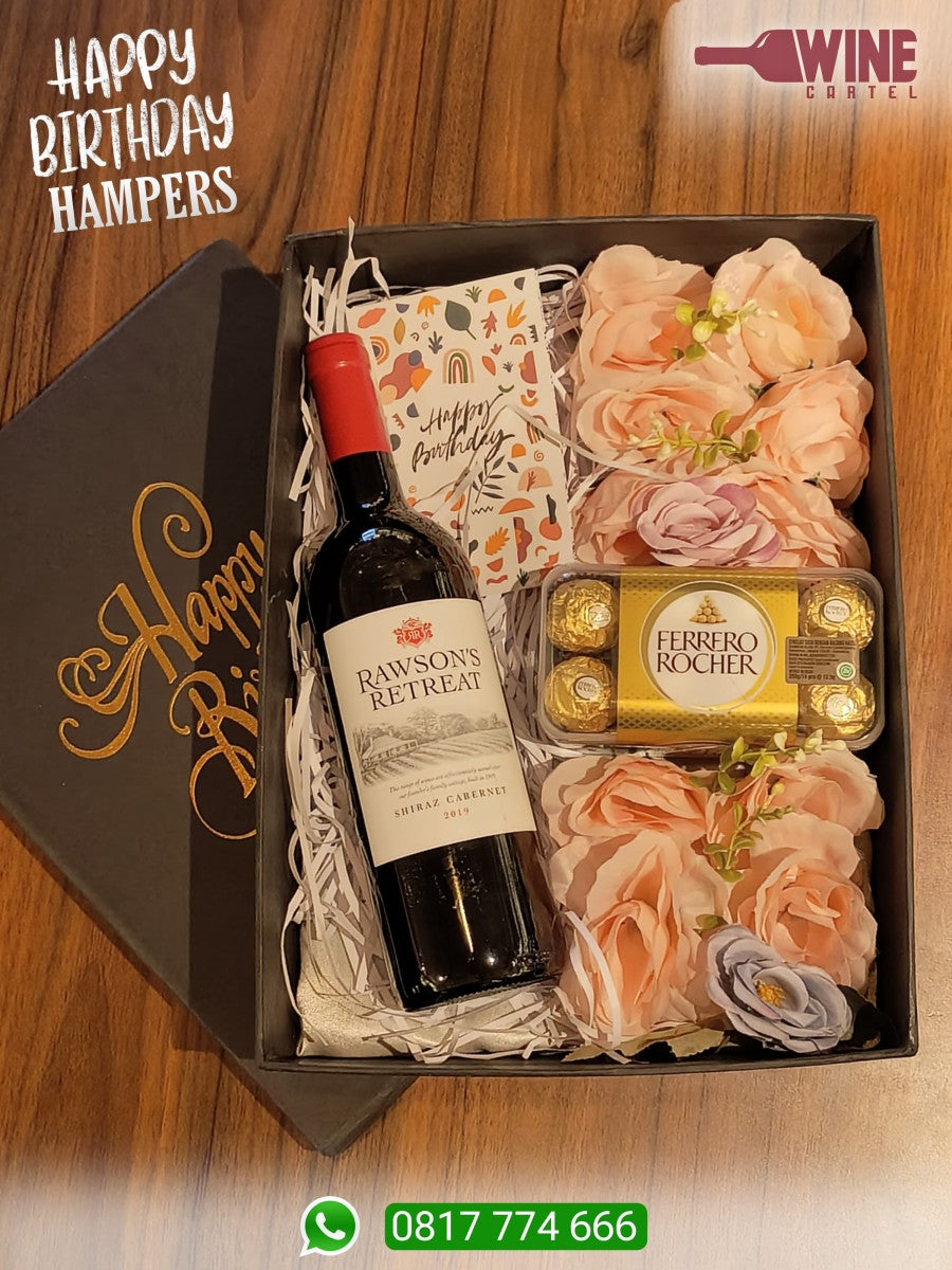 SPECIAL BIRTHDAY HAMPERS RED WINE Rawson's Retreat Shiraz Cabernet 750ml AUSTRALIA
