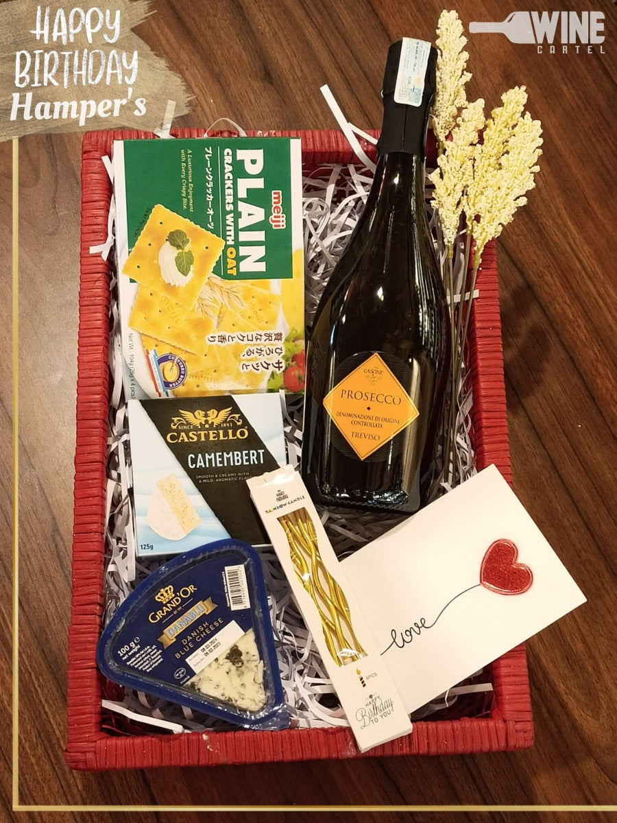 Hampers Birthday SPARKLING WINE Beni Di Batasiolo 7 Cascine Prosecco ITALY
