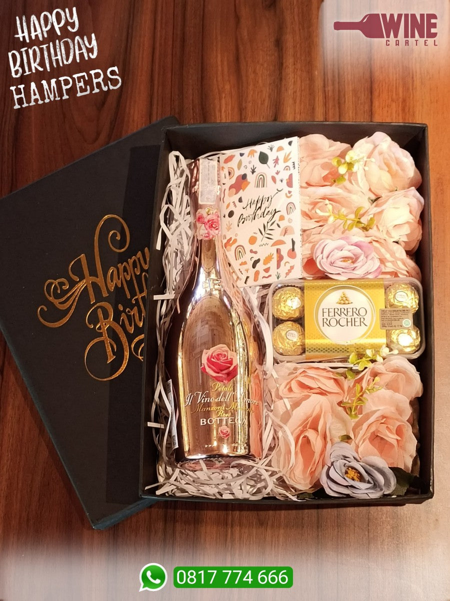 SPECIAL BIRTHDAY HAMPERS SPARKLING WINE Bottega Petalo ll Vino Del Amore Moscato Rose 750mL ITALY