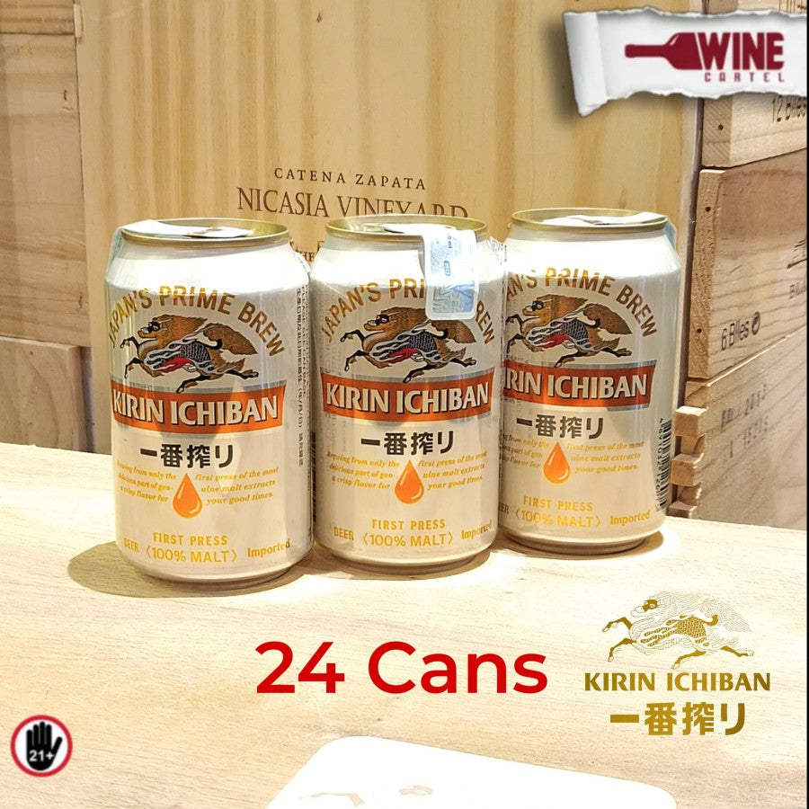 BIR Japan Kirin Ichiban Japanese Lager Beer 330mL x24 Cans / Dozen JEPANG