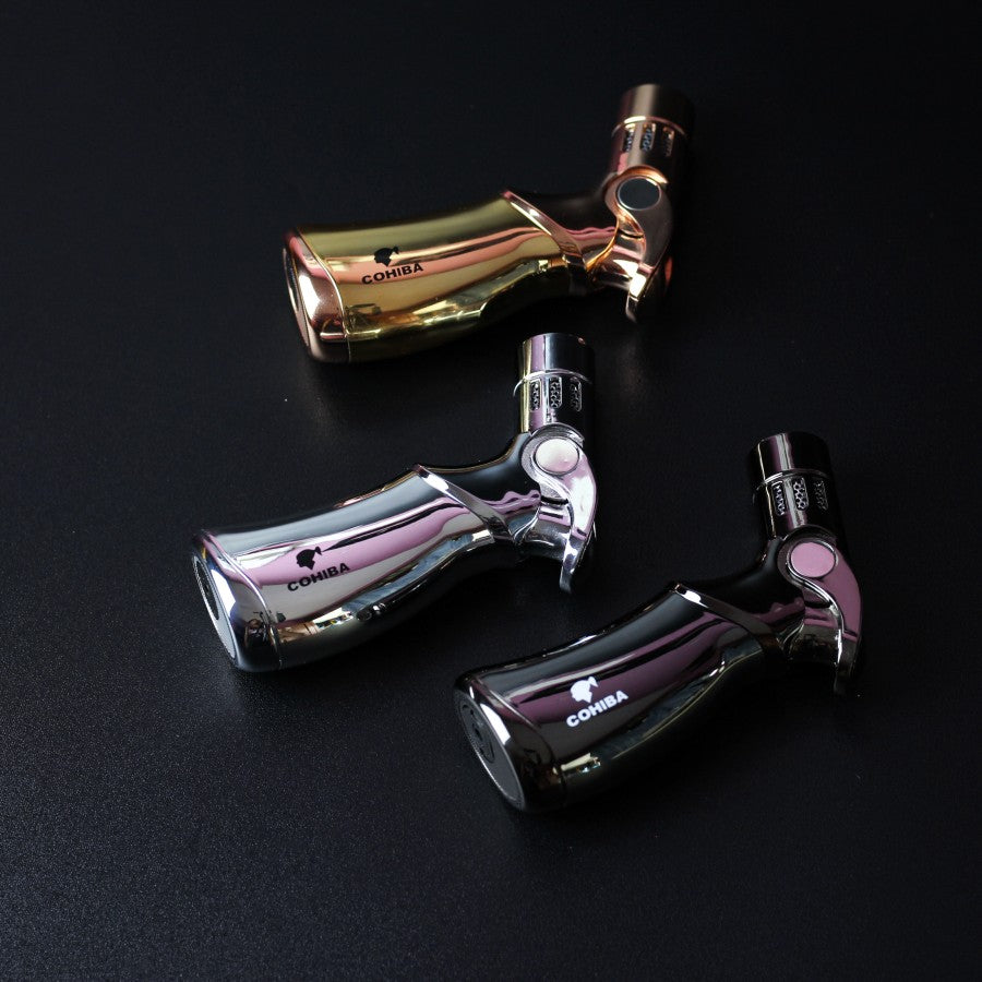 Korek Api Lighter Cigar Cerutu Pemantik Gas Torch COHIBA Premium 4Hole