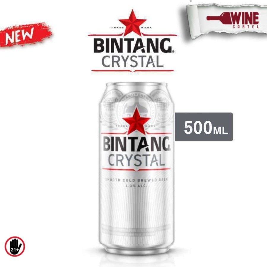 BIR Bintang Crystal Can Beer Kaleng 500 mL INDONESIA