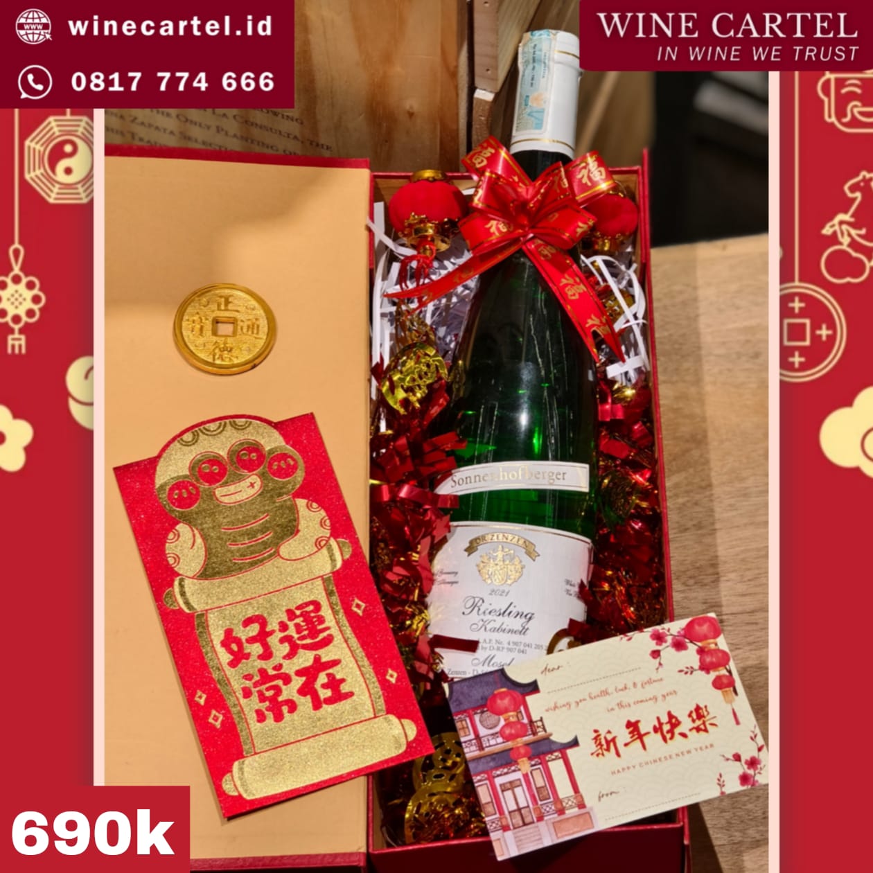 HAMPERS RIESLING DR ZEN ZEN KABINETT CNY Chinese New Year Hadiah Kado Imlek SET BOX Gift