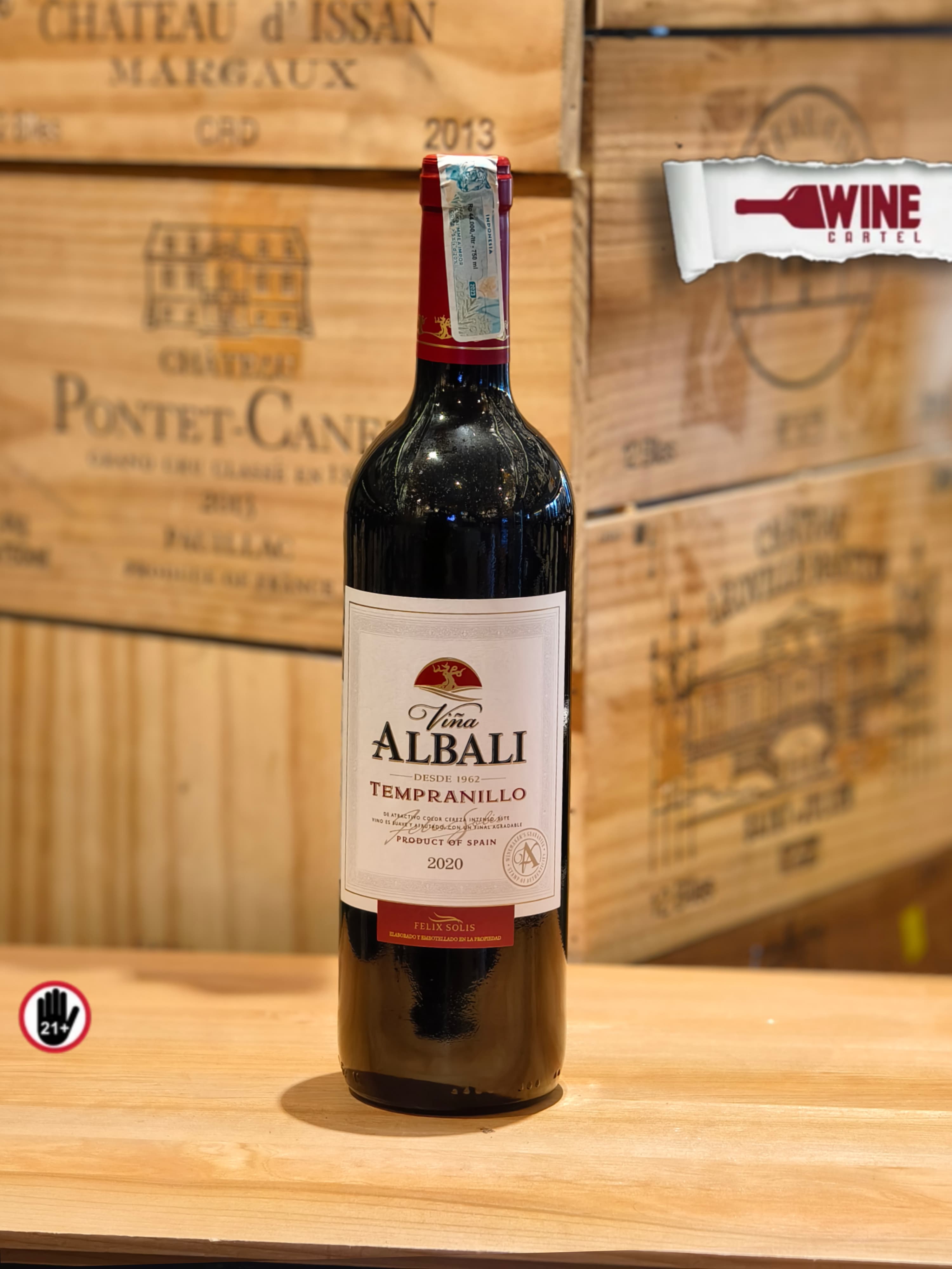RED WINE Vina Albali Tempranillo Wine 750 mL Product Of SPAIN