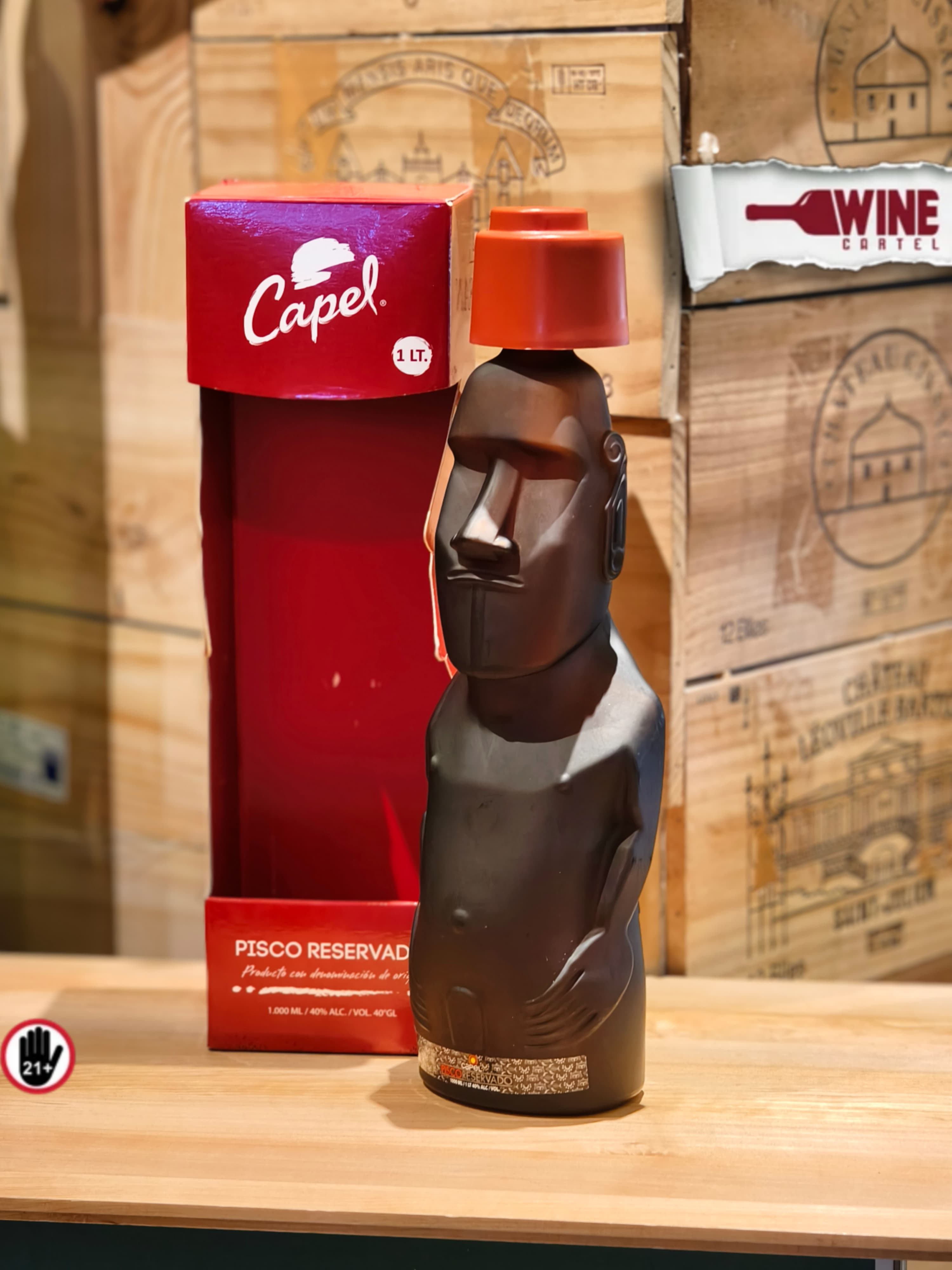 LIQUOR Pisco Capel Moai Reservado Chilean Pisco CHILE 1000mL \ 1 LITER