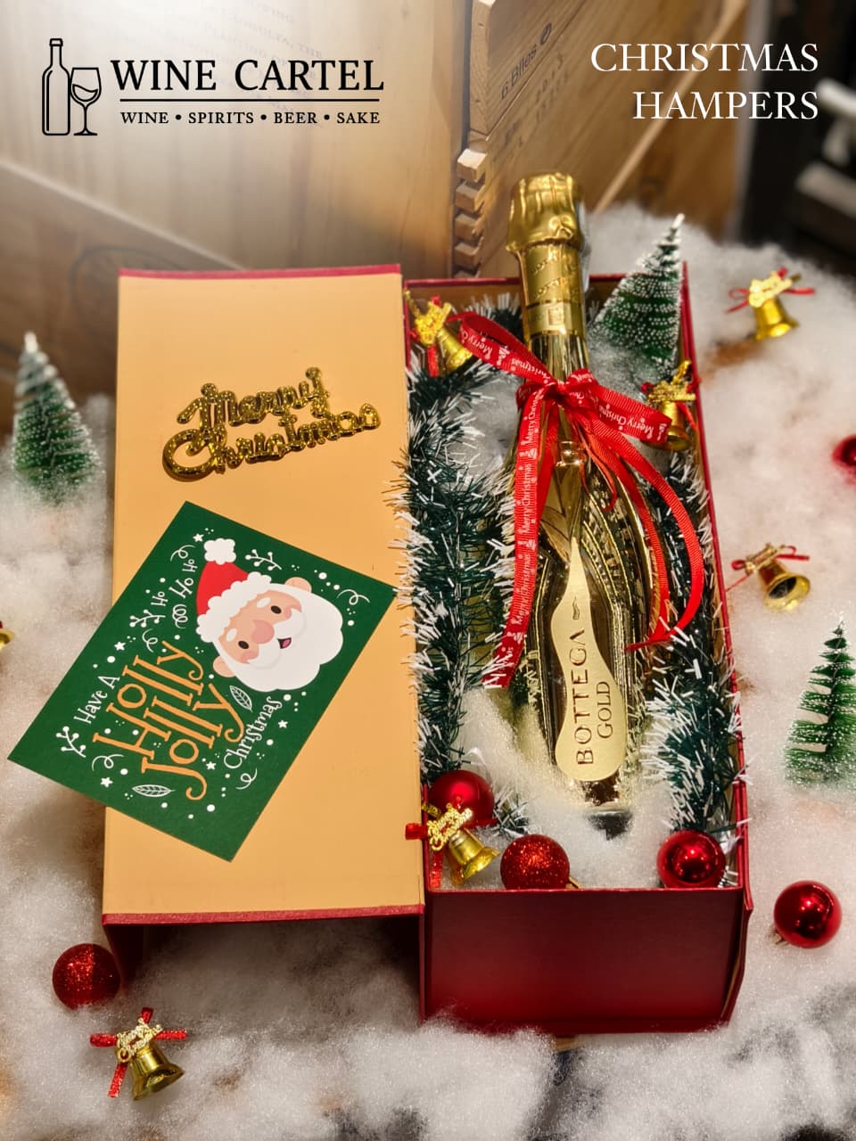 CHRISTMAS HAMPERS SPARKLING MOSCATO Bottega il Vino Dei Poeti Prosecco Gold 750mL ITALY