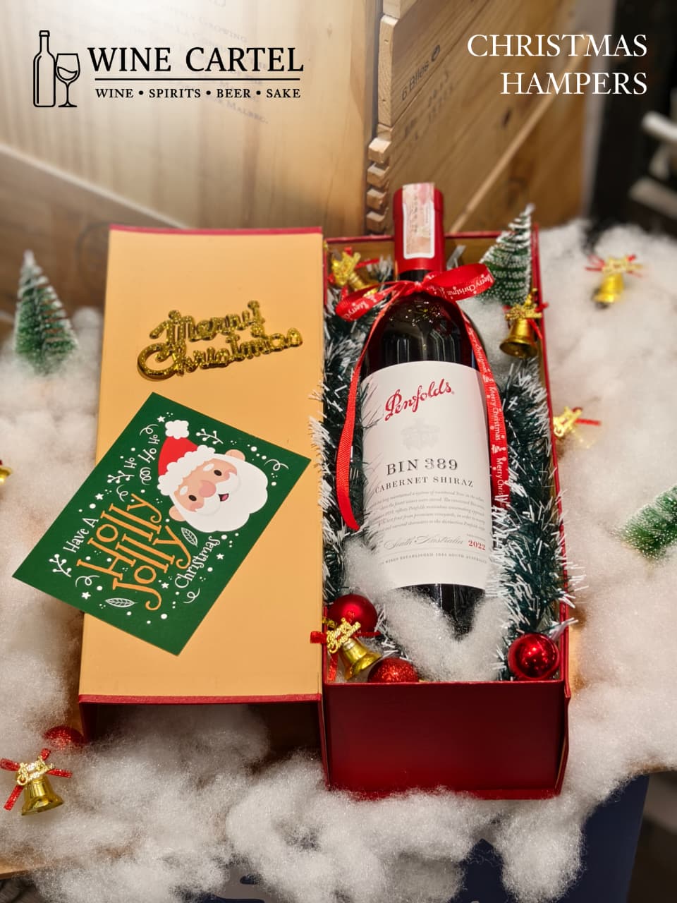CHRISTMAS HAMPERS SPECIAL EDITION PENFOLDS Penfold's Bin 389 CabernetShiraz 750mL With BOX AUSTRALIA