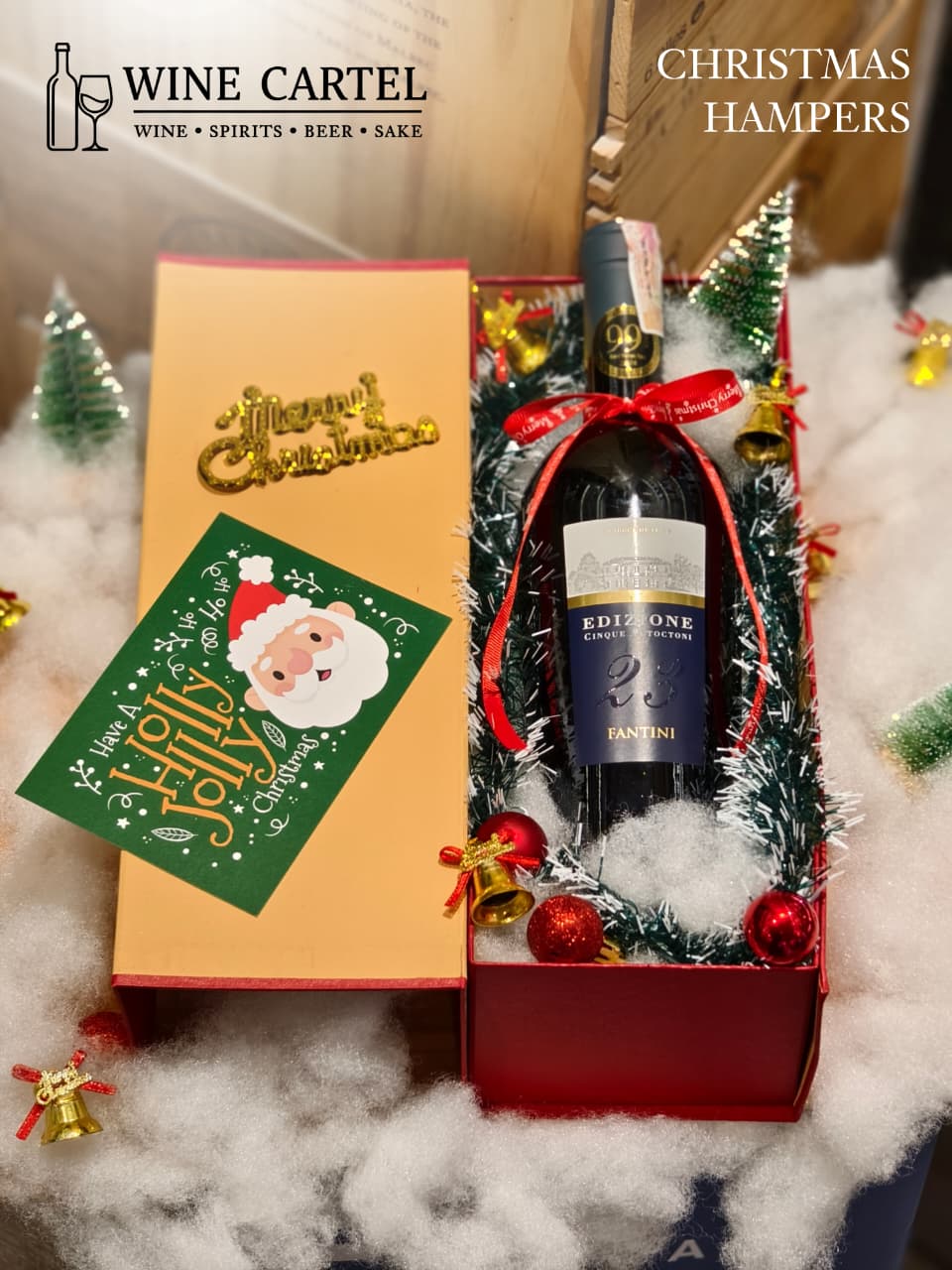CHRISTMAS HAMPERS RED WINE Edizione Cinque Autoctoni Fantini 750mL PROMO SPECIAL ITALY