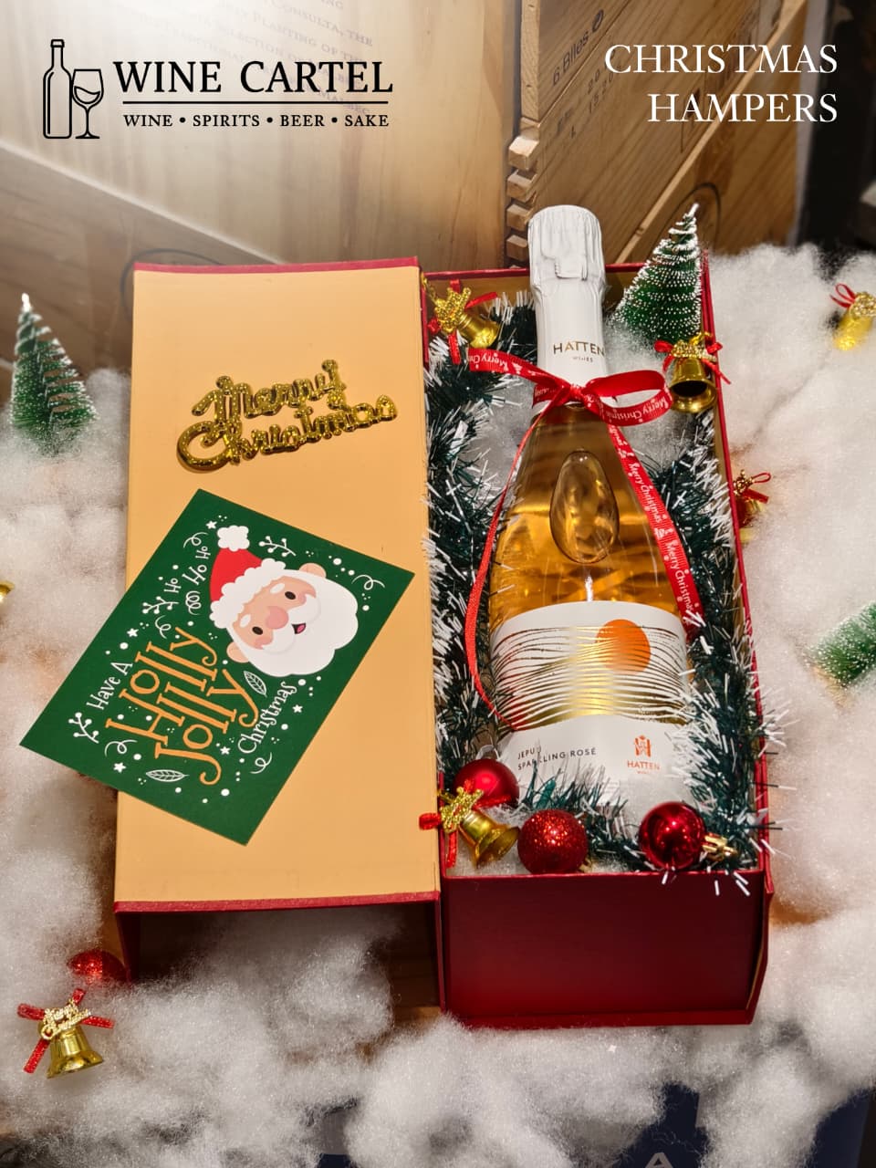 CHRISTMAS HAMPERS HATTEN JEPUN SPARKLING ROSE 750ML ORIGINAL REGISTERED INDONESIA