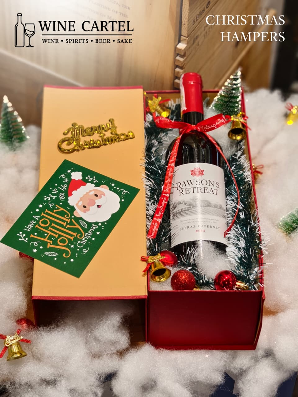 CHRISTMAS HAMPERS RED WINE Rawson's Retreat SHIRAZ CABERNET 750ml AUSTRALIA