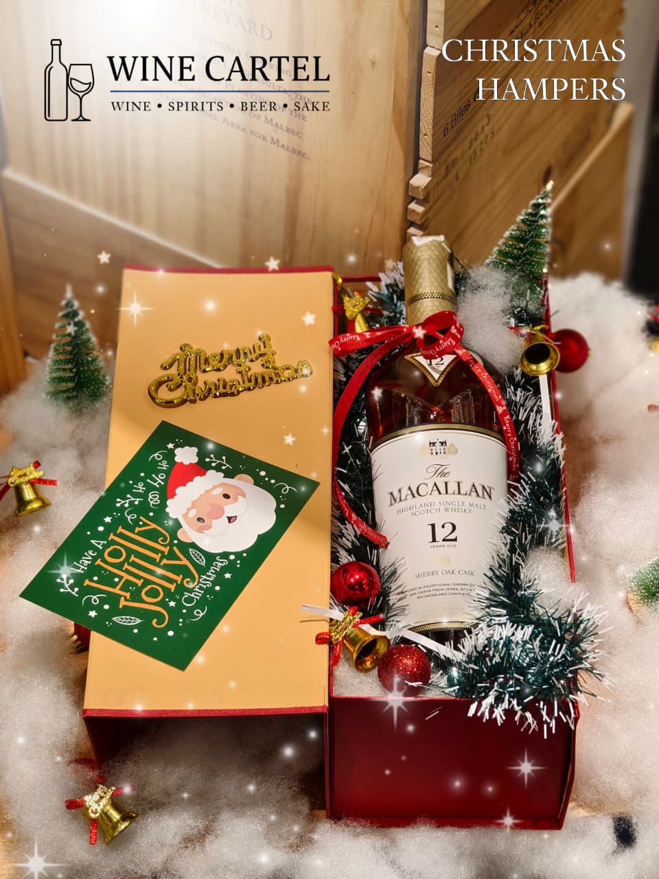 CHRISTMAS HAMPERS WHISKY The Macallan 12 YO Sherry Oak - Highland Single Malt Whisky