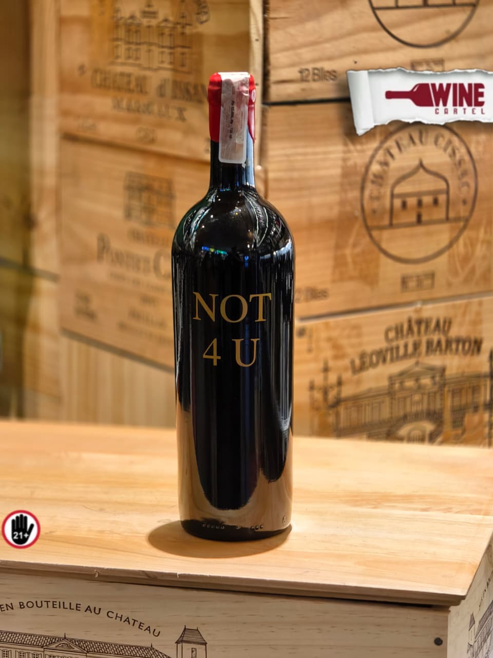 RED WINE Chateau Rousselle NOT 4 YOU Not For You FRANCE 750mL