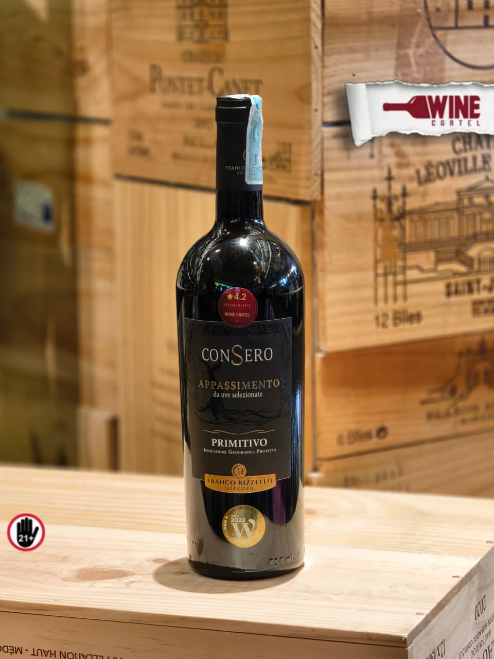 RED WINE FRANCO RIZELLO Consero Appassimento Primitivo 750ml ITALY