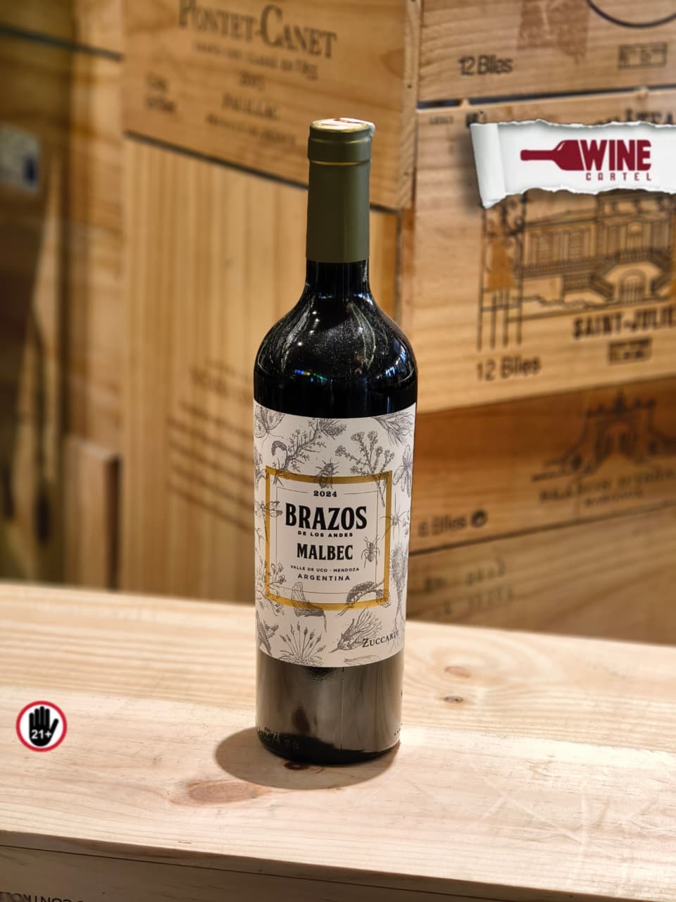 RED WINE BRAZOS De Los Andes MALBEC Mendoza 750mL ARGENTINA
