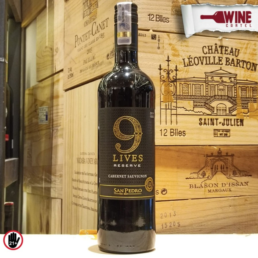RED WINE San Pedro Gato Negro 9 Lives Reserve Cabernet Sauvignon 750mL CHILE