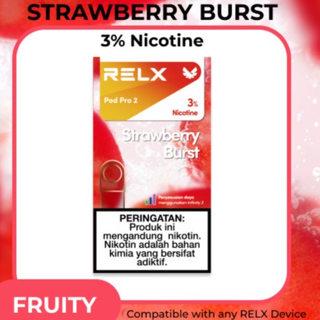 RELX Pod Pro 2 - Strawberry Burst (Isi 1 Pod)