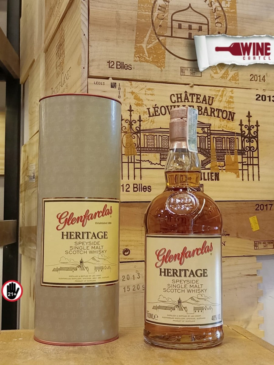 WHISKY Glenfarclas Heritage Speyside Single Malt Scotch Whisky 700mL