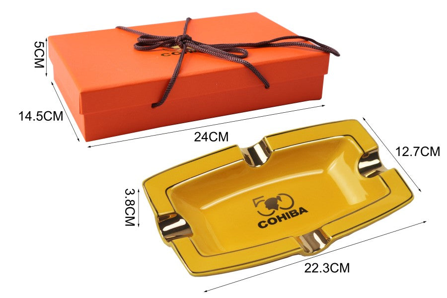 50th COHIBA Ashtray Asbak Rokok PREMIUM Cigar Cerutu 4 Slots