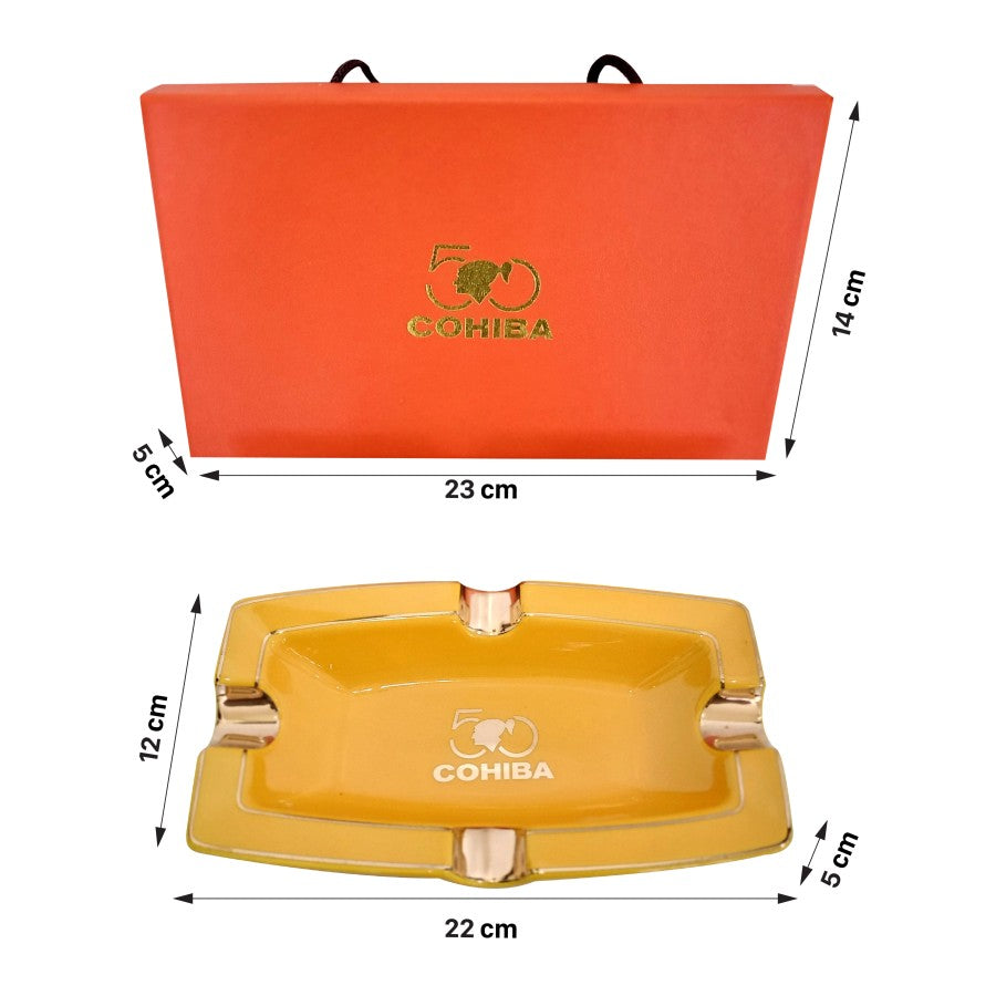 50th COHIBA Ashtray Asbak Rokok PREMIUM Cigar Cerutu 4 Slots