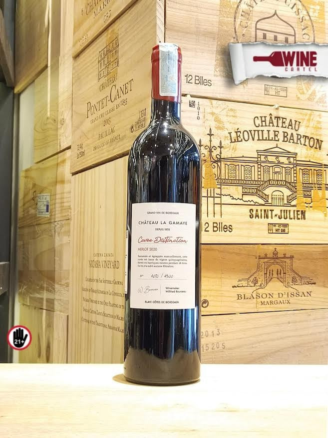 RED WINE Chateau La Gamaye Cuvee Distinction Merlot 750mL FRANCE