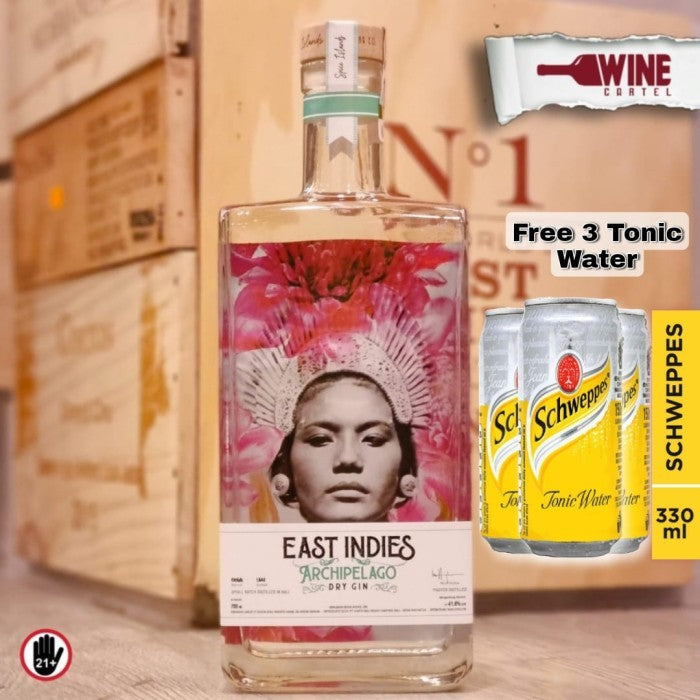 GIN East Indies Archipelago Premium Dry Gin 700 ML FREE 3 TONIC WATER