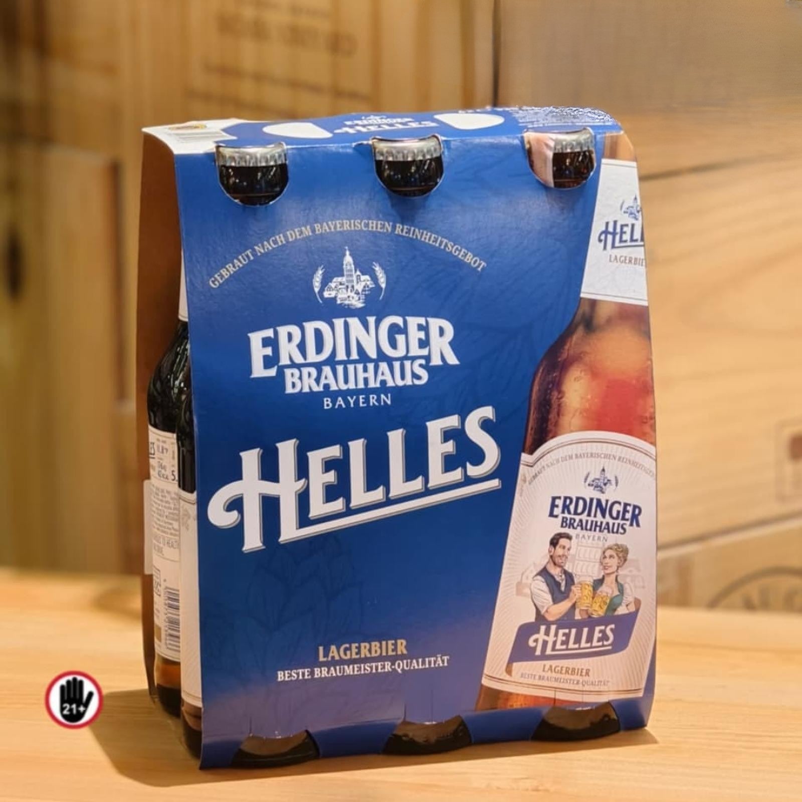 BEER ERDINGER Brauhaus Helles – 330ml BIR x6 Bottle / Pack