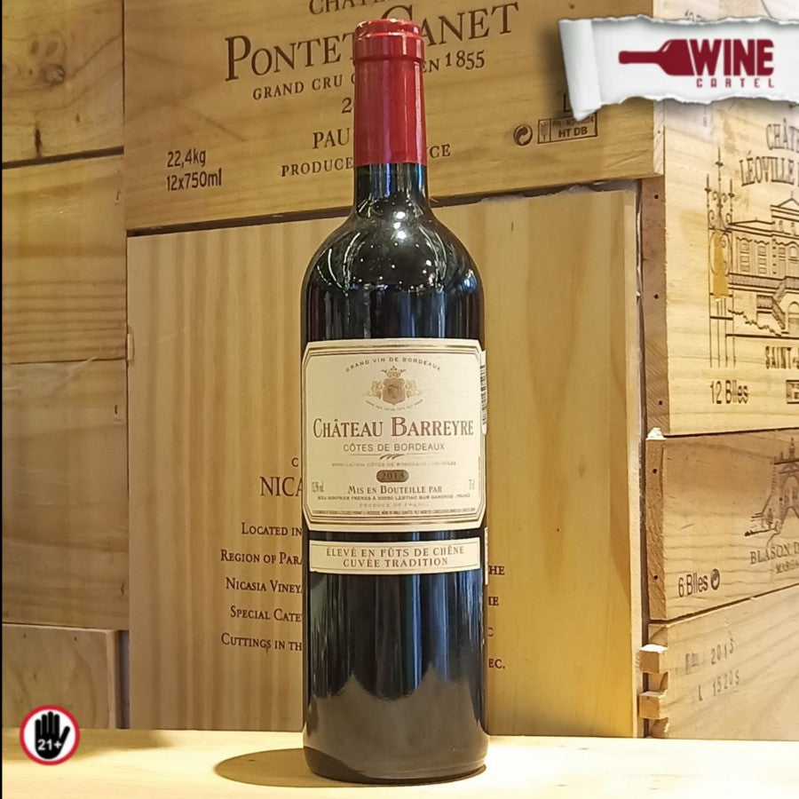 RED WINE CHATEAU BARREYRE COTES DE BORDEAUX CUVEE 2018 FRANCE