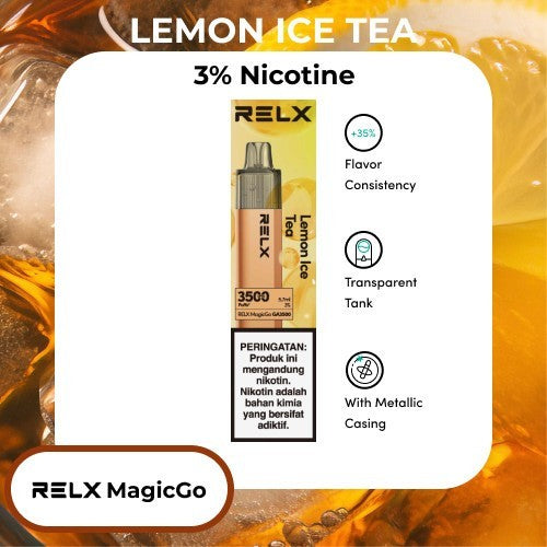 RELX MagicGo Pod Vape Disposable - Lemon Ice Tea 3500 Puffs Hisap