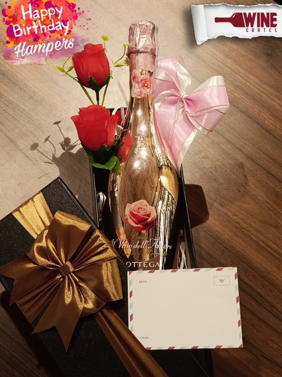 HAMPERS SPARKLING WINE Bottega Petalo ll Vino Del Amore Moscato Rose ITALY