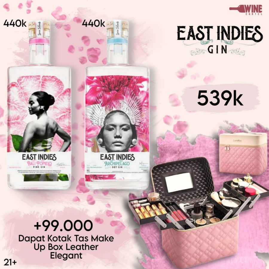 GIN EAST INDIES Archipelago / Pomelo Pink Gin + Tas Box Makeup Premium INDONESIA