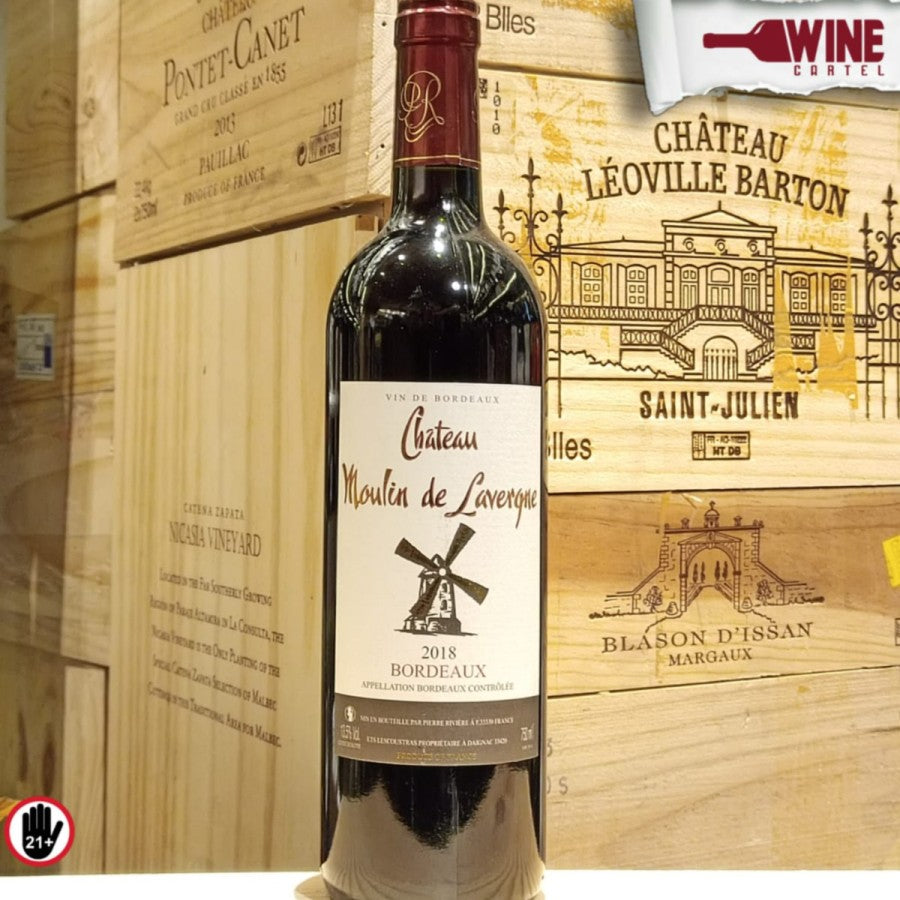 RED WINE Chateau Moulin De Lavergne Bordeaux 2018 750mL FRANCE
