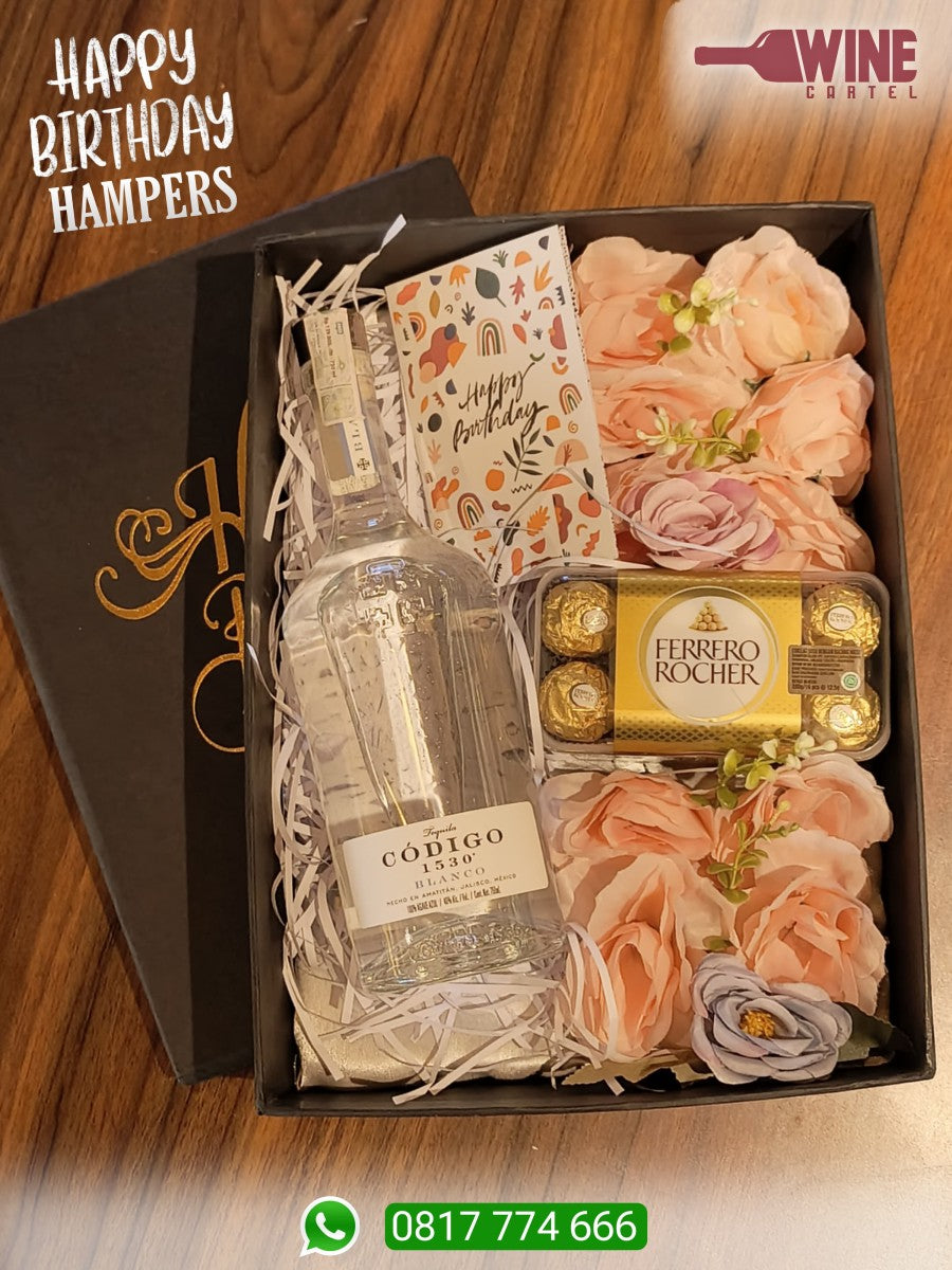 SPECIAL BIRTHDAY HAMPERS TEQUILA Codigo 1530 Blanco 750mL MEXICO