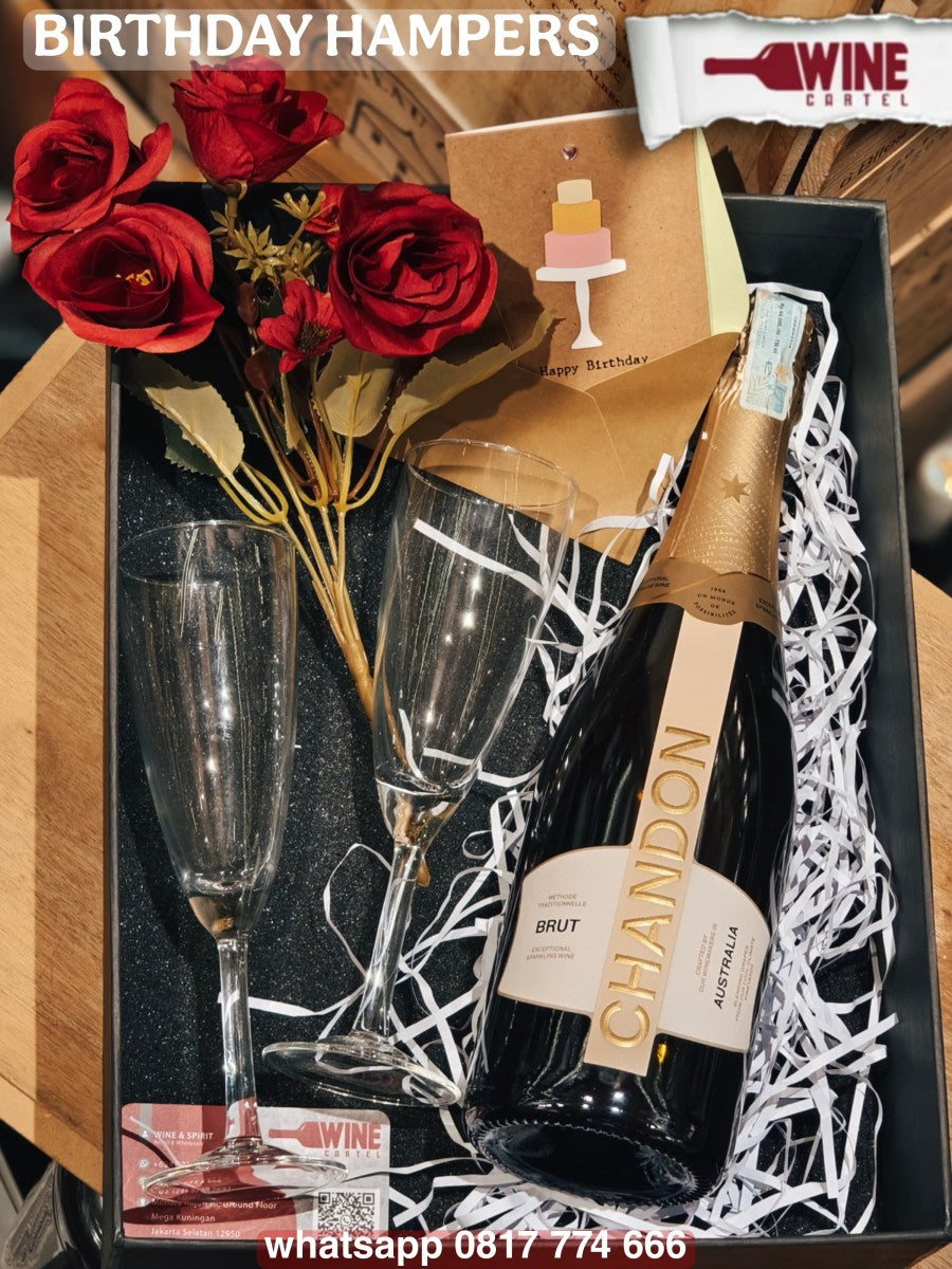 GIFT BIRTHDAY HAMPERS KADO ULANG TAHUN SPARKLING WINE Domaine Chandon Brut 750ml AUSTRALIA