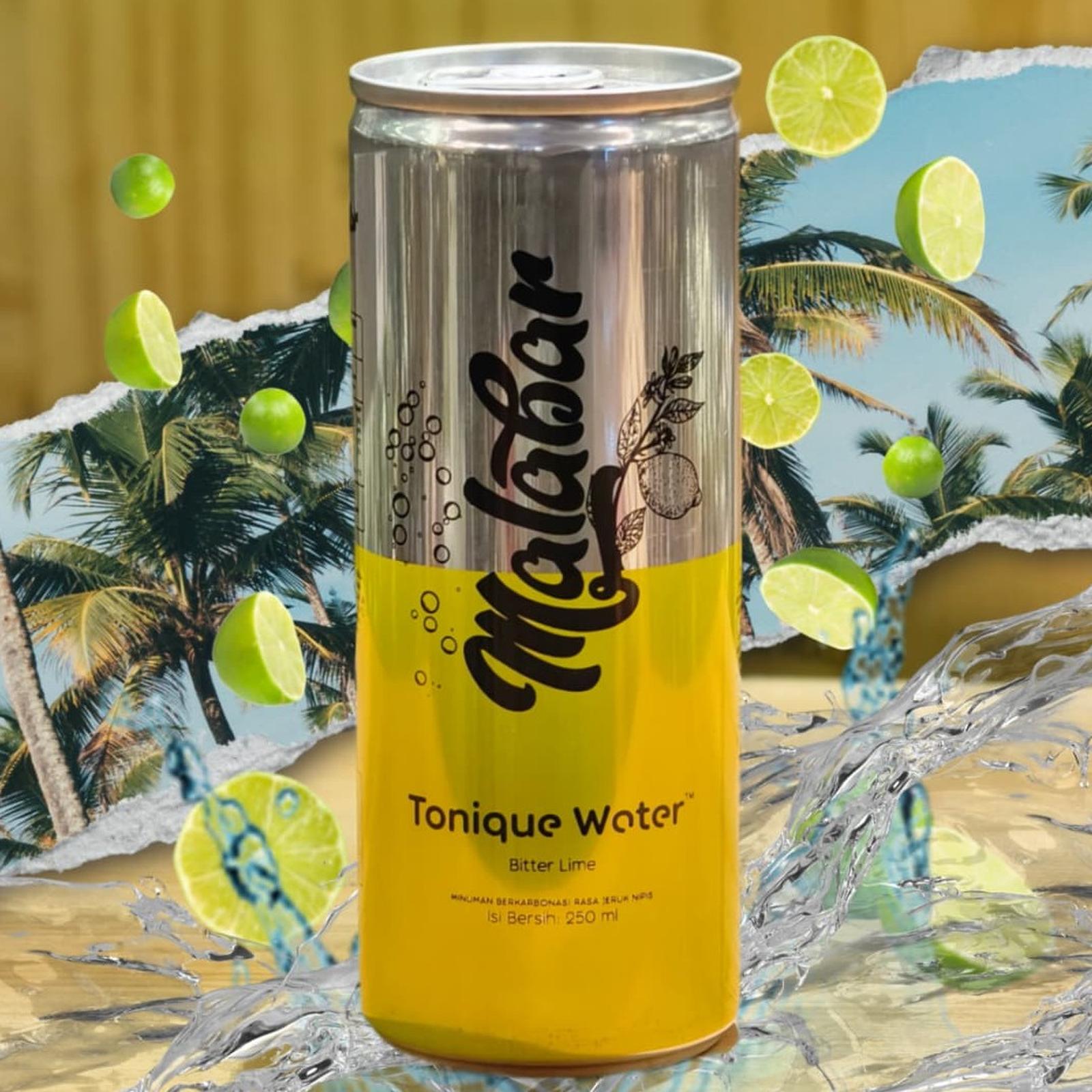 MALABAR Tonique Water Bitter Lime Tonic Water Jeruk Nipis 250mL Can Mixer