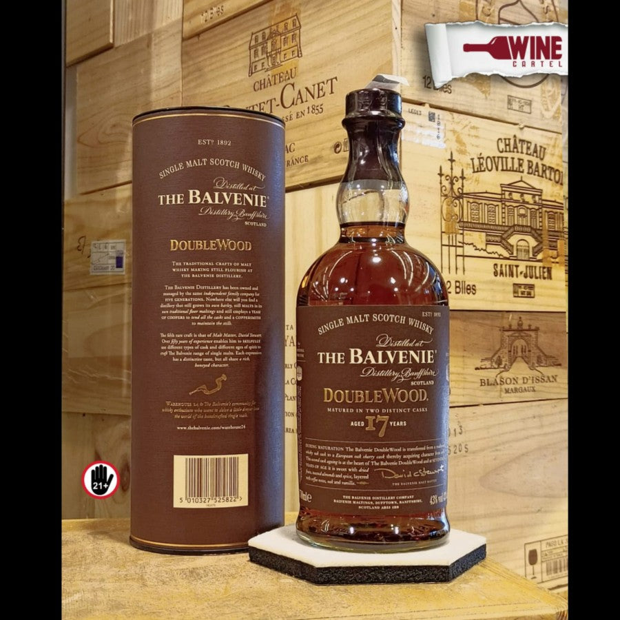 WHISKY Balvenie 17 Years Old Double Wood Speyside Single Malt 700mL