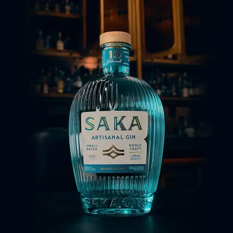 GIN SAKA Artisanal Premium Noble Craft Gin Small Batch Indonesia Spirits Bali 200mL